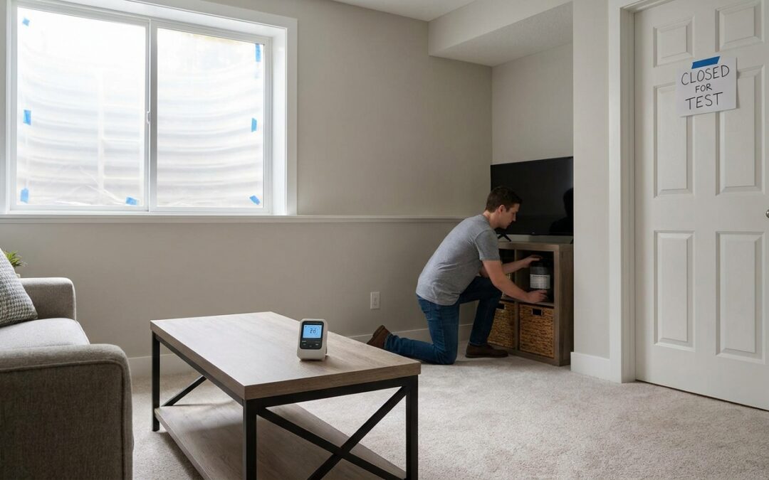 How to prepare your basement for a radon test