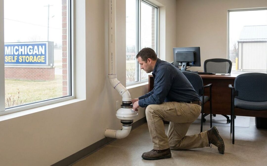 Radon mitigation for Michigan self-storage facility offices