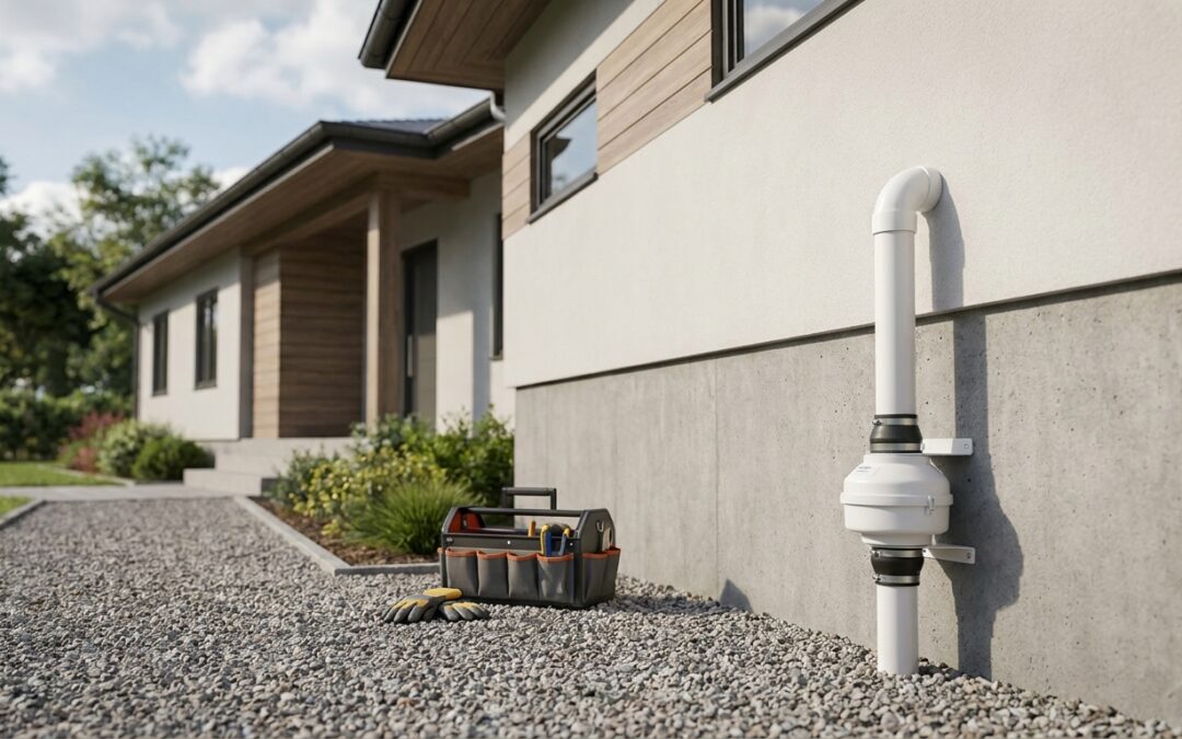 Radon mitigation for slab-on-grade homes