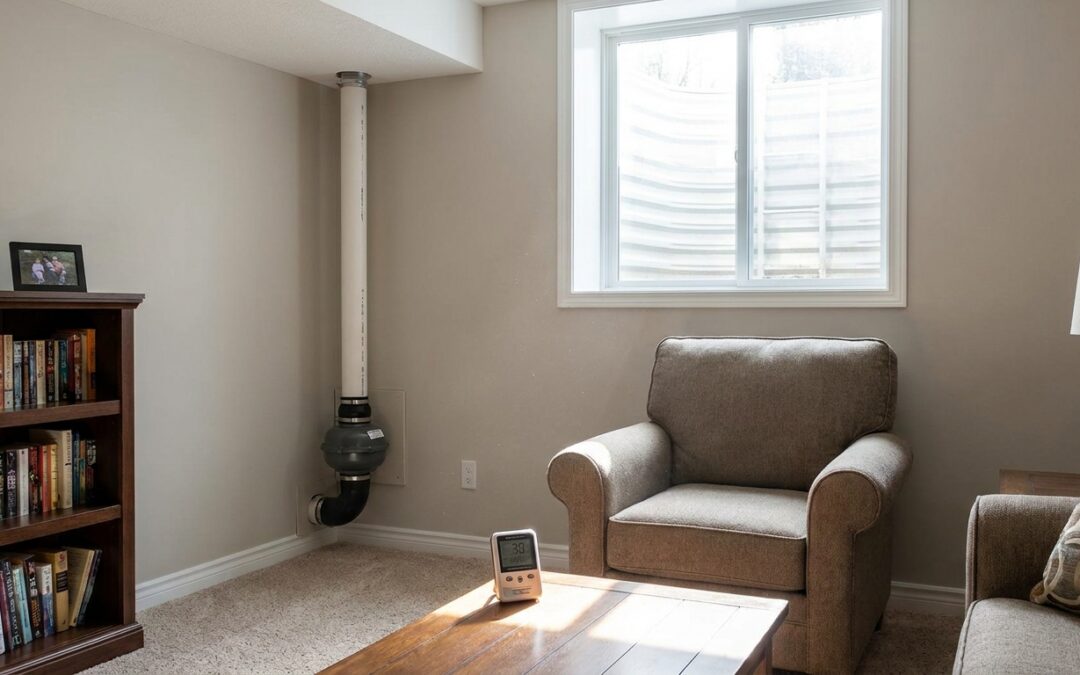 Radon mitigation solutions for finished basements
