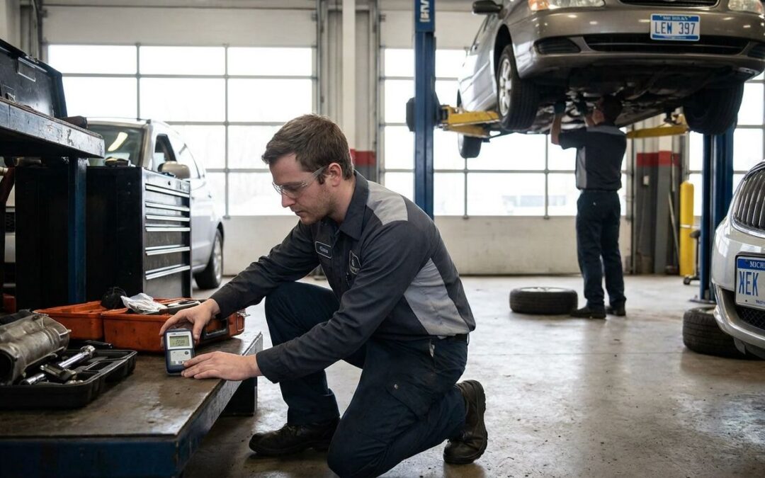 Radon testing for Michigan auto repair shops