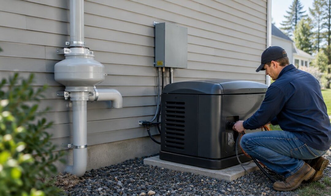 How to connect a radon fan to a home backup generator