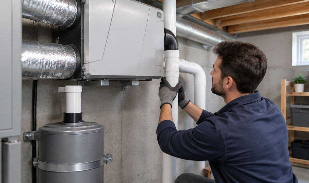 How to connect a radon mitigation system to a home ERV or HRV
