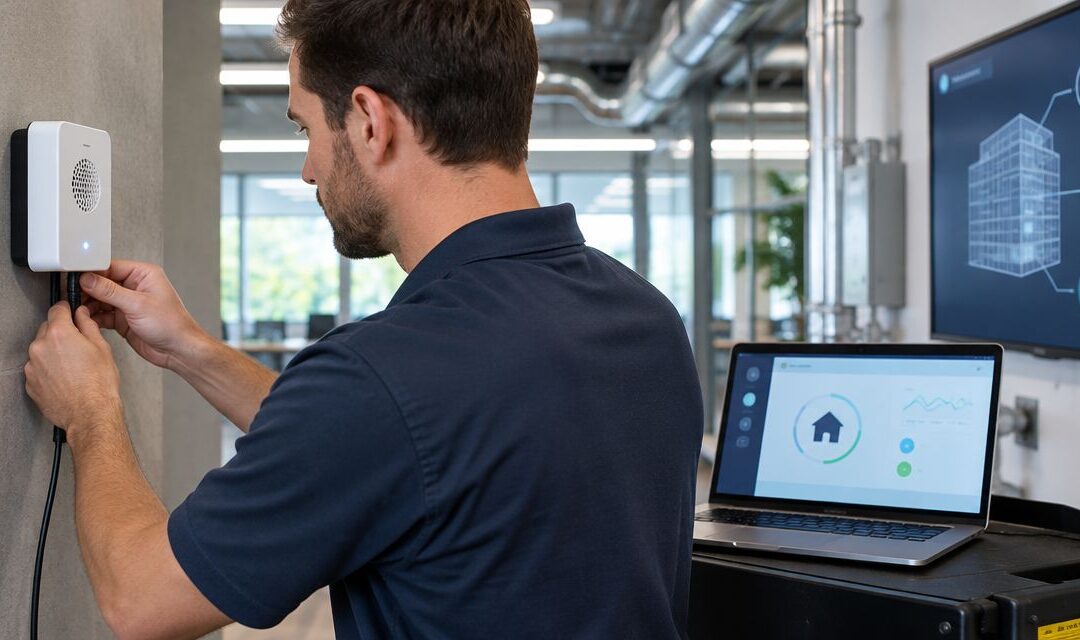 How to connect a radon monitor to a building automation system